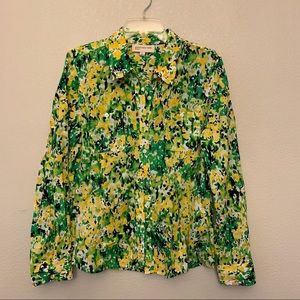 Jones New York Long Sleeve Button Up Blouse